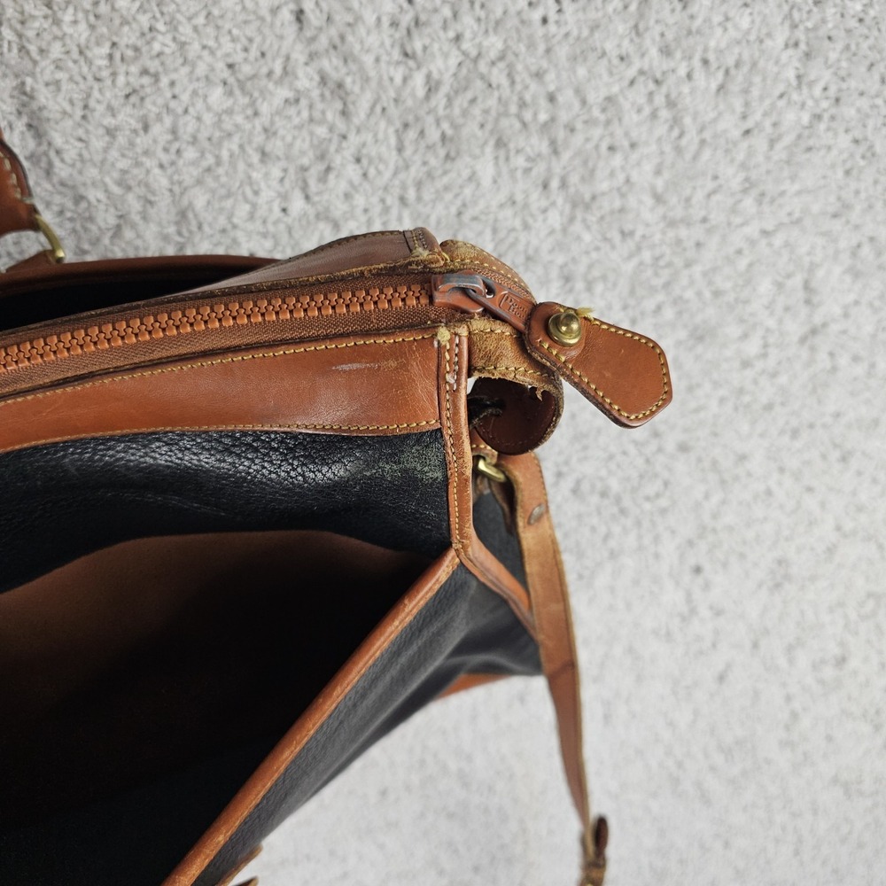 Vintage 90s Dooney And Bourke Pebbled Leather Satchel Laptop Bag Made In USA - Picture 15 of 16